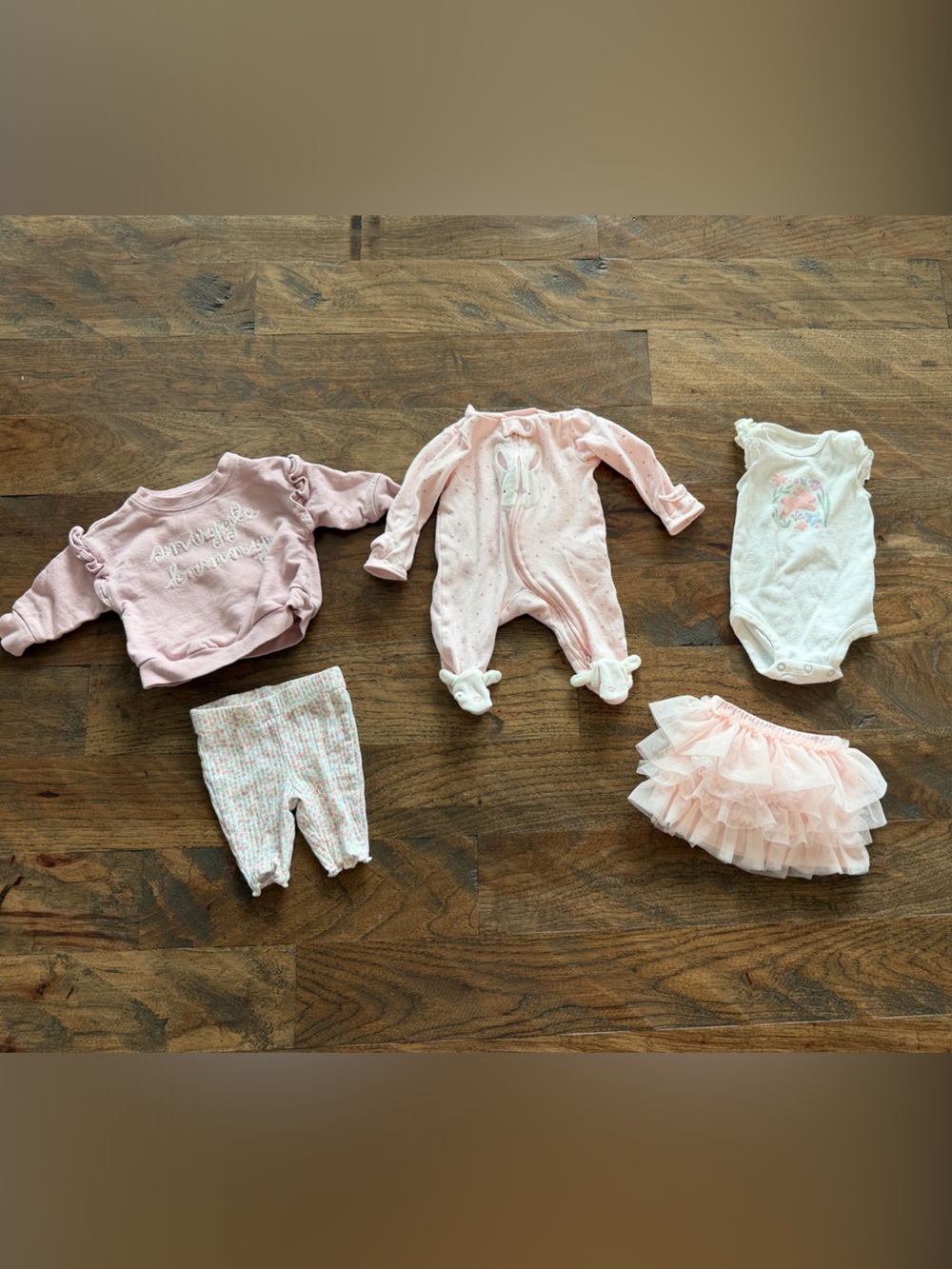Bunny Themed Newborn Girls Just One You by Carters clothing lot